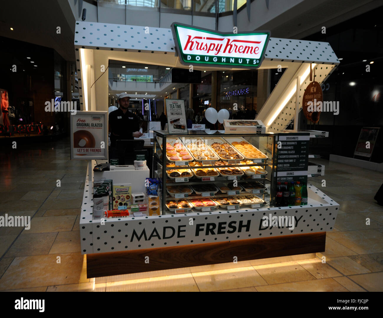 Krispy Kreme in Cardiff st Davids shopping centre Stock Photo Alamy