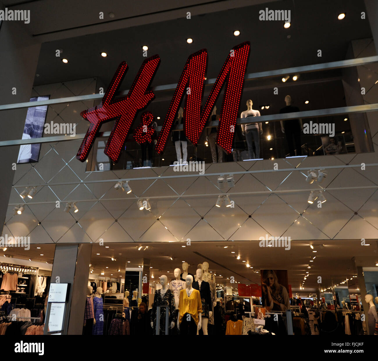 h&m in Cardiff st Davids shopping centre Stock Photo - Alamy
