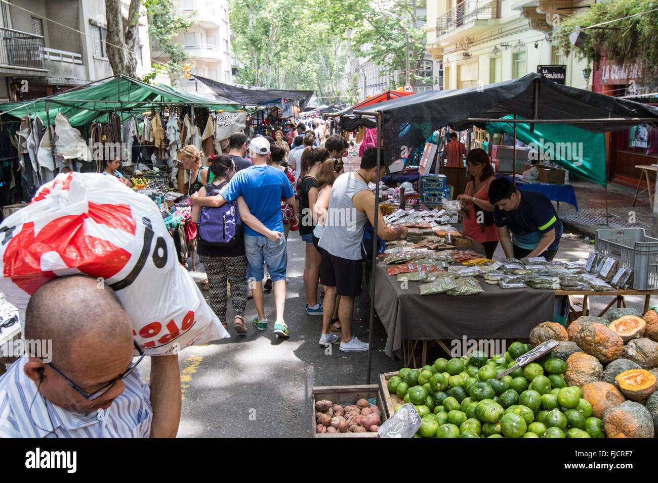 Street market montevideo uruguay hires stock photography and images