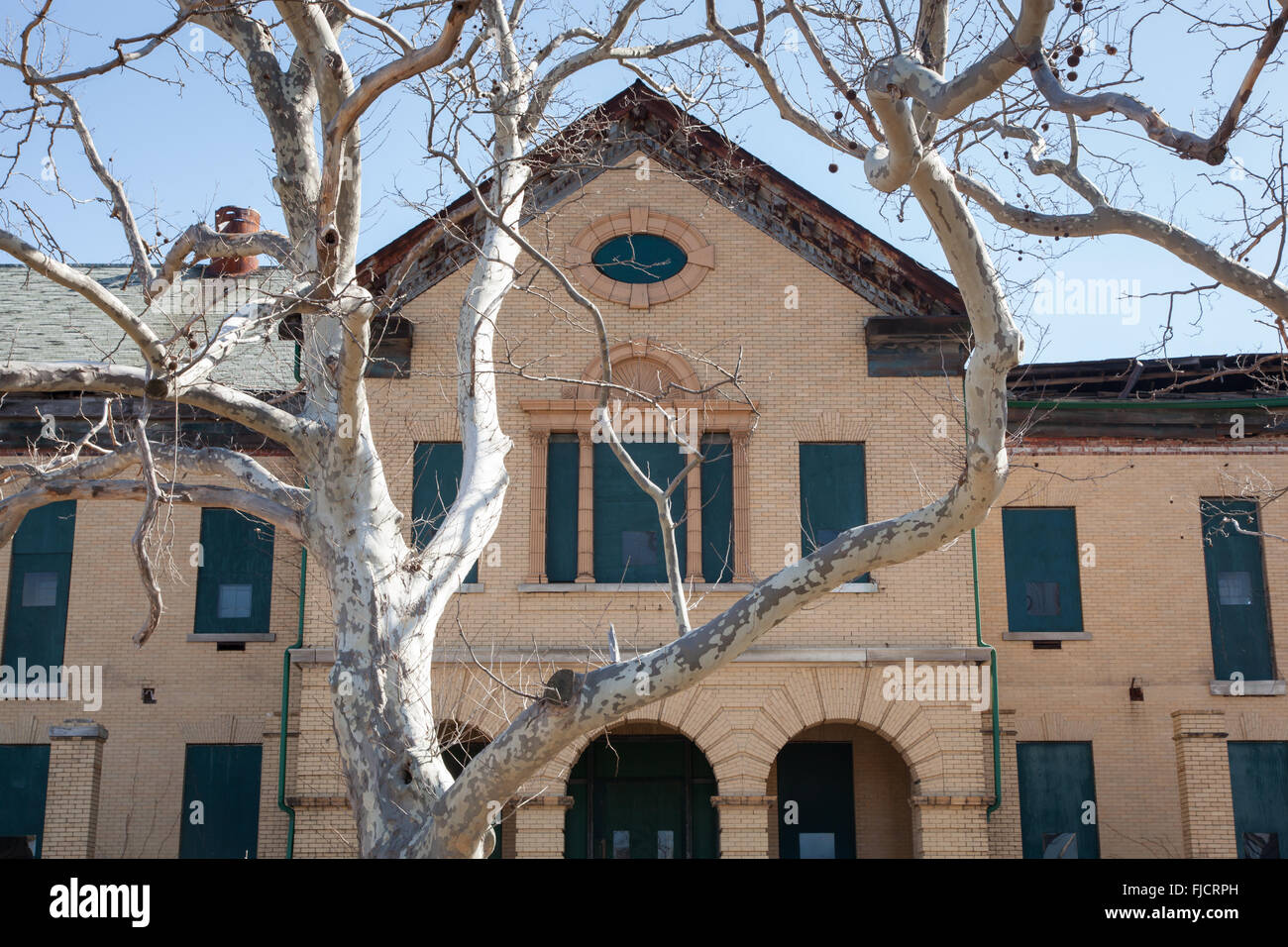 Details of architecture at Fort Hancock in Sandy Hook, New Jersey Stock