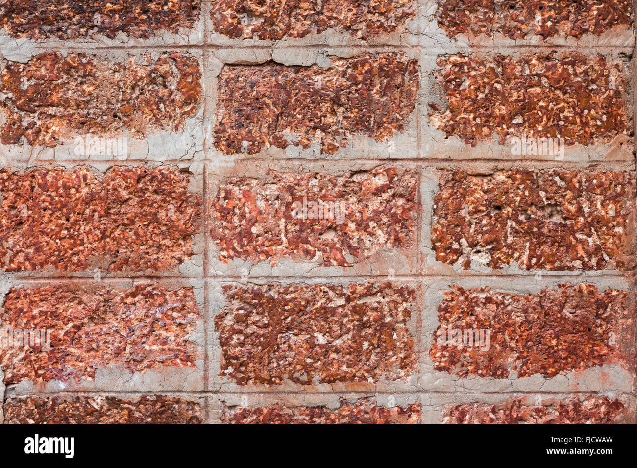laterite wall with plaster, background and texture surface Stock Photo