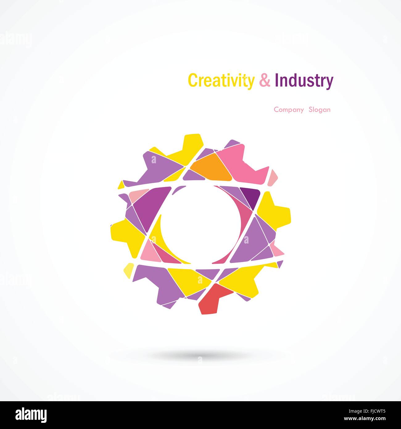 Vector abstract industrial logo design.Gear logo.Cog logo icon
