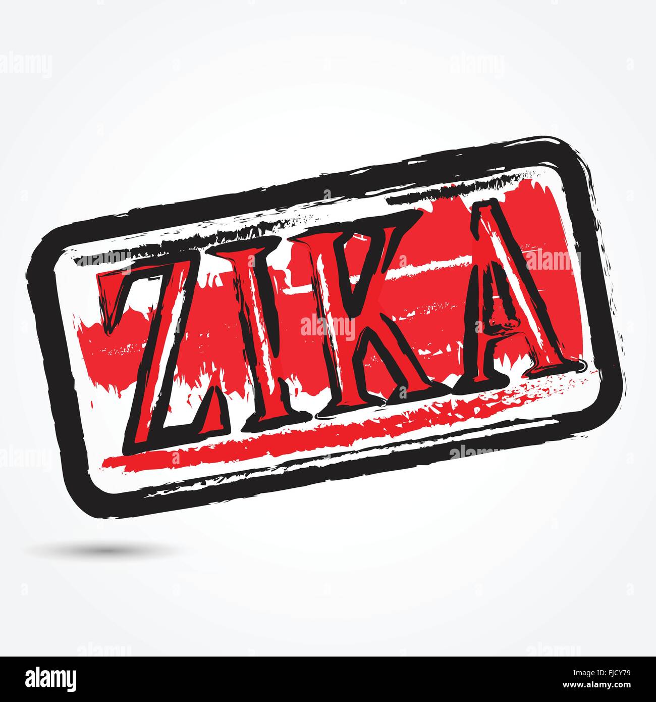 Zika virus grunge rubber stamp on white background.Vector illustration Stock Vector