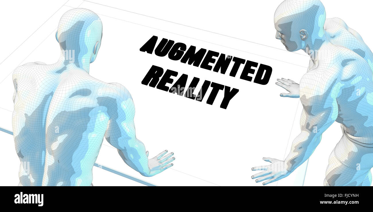 Augmented Reality Discussion and Business Meeting Concept Art Stock ...