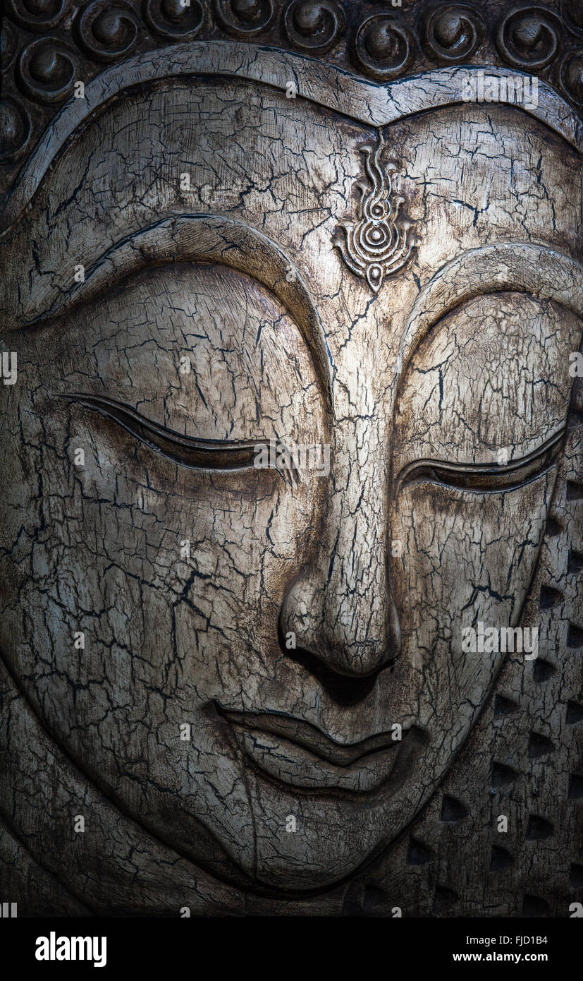 Beautiful still life with Buddha face Stock Photo