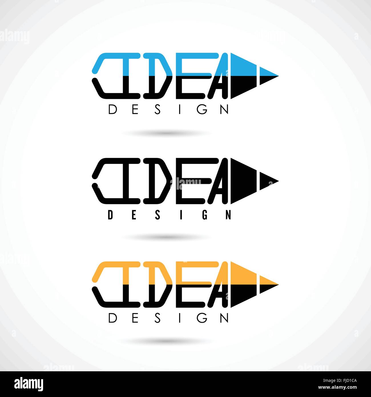 Creative pencil logo design.Concept of ideas inspiration, innovation, invention, effective thinking, knowledge. Business sign Stock Vector