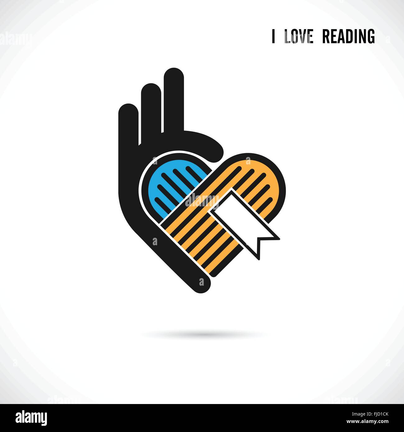 Creative book and heart abstract vector logo design.Book Store,library logo design.Learning,study idea icon. Stock Vector