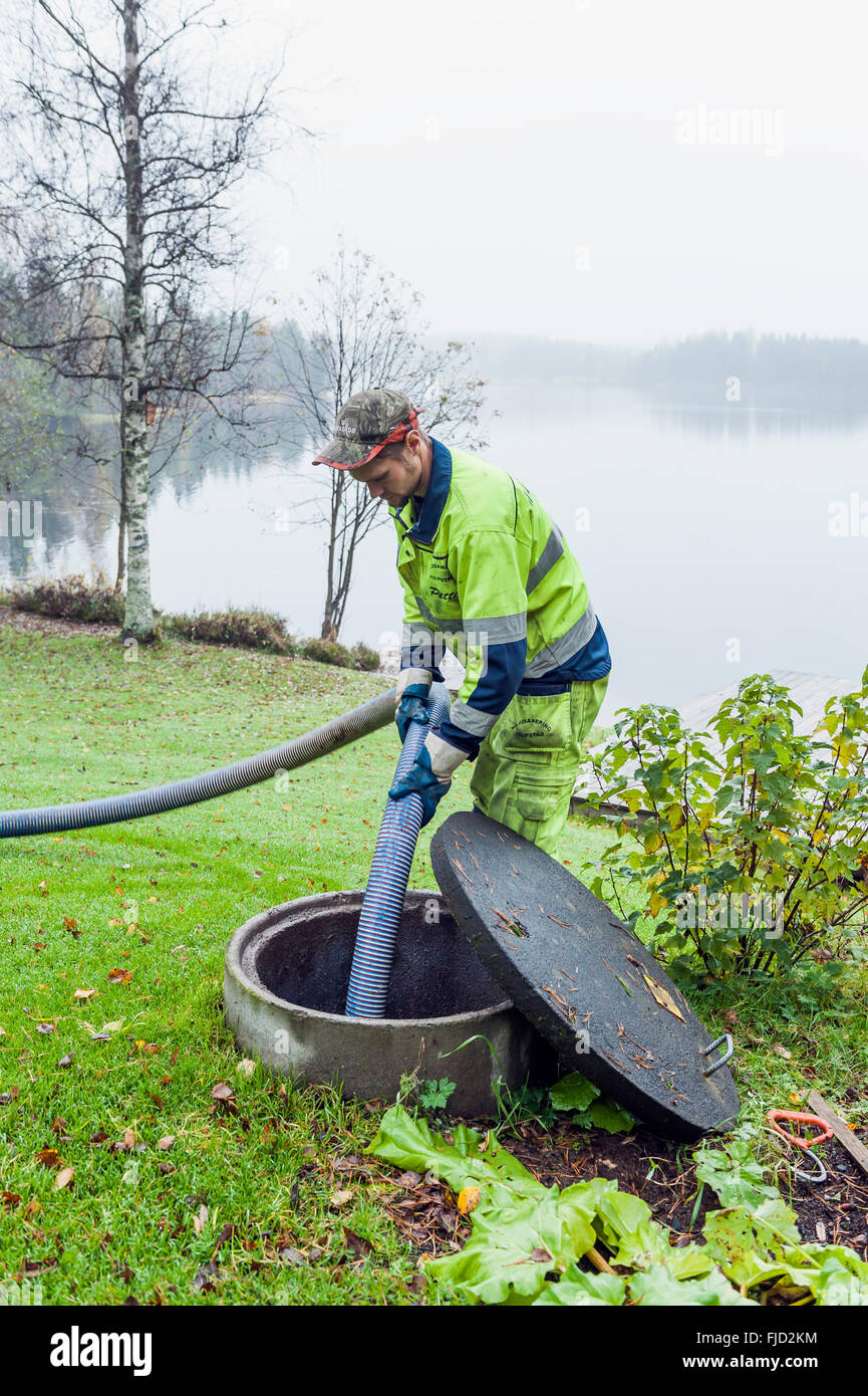 Waste water handling, Sweden Stock Photo