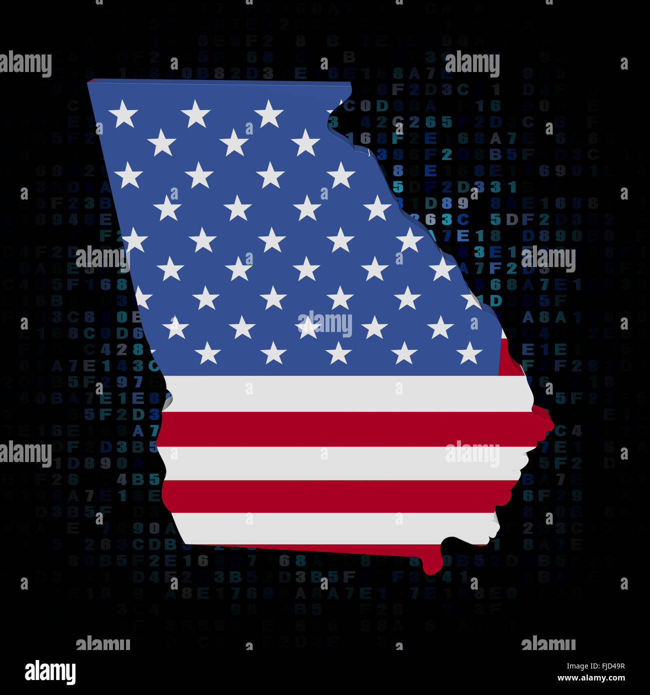 map flag on hex code illustration Stock Photo Alamy