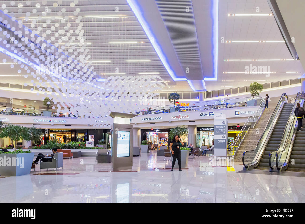 ATLANTA - January 19, 2016: Atlanta International Airport, interior, GA. Florida Stock Photo