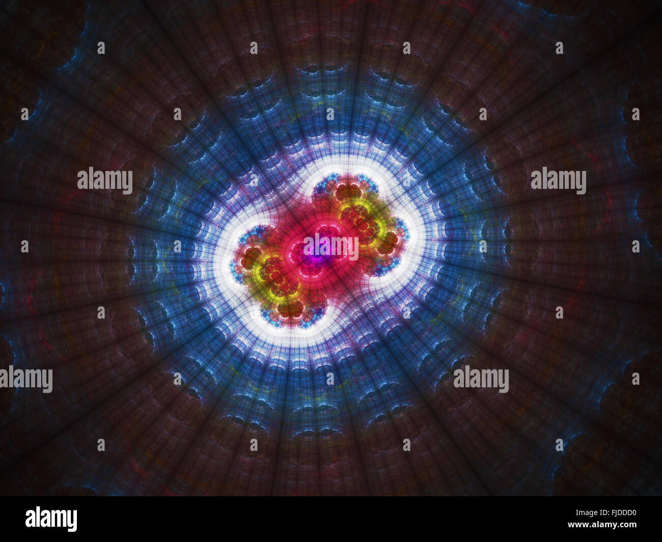 Multicolored fractal art, computer generated abstract background Stock Photo