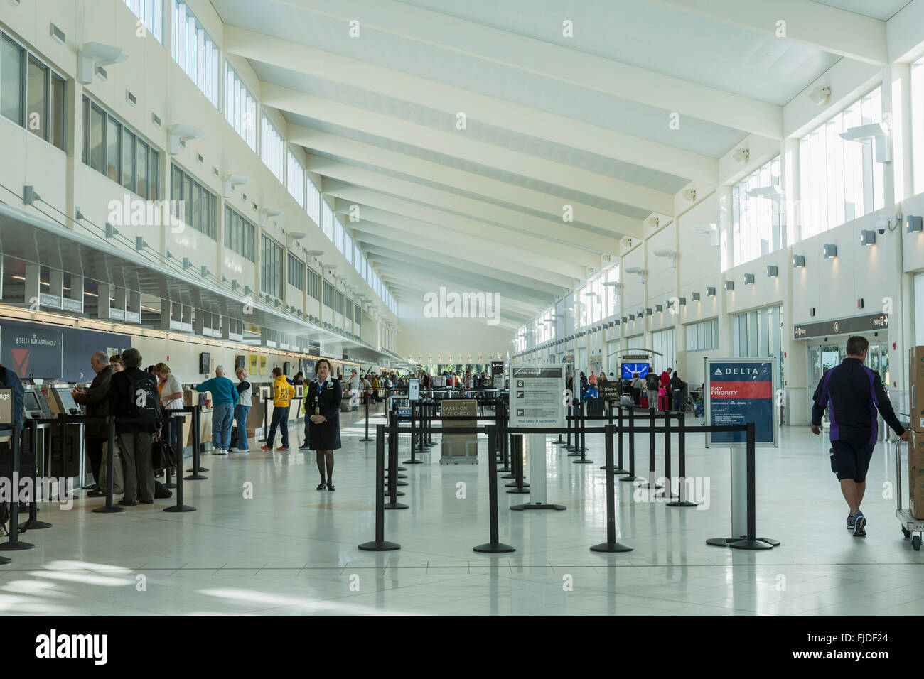 FORT MYERS 19 Jan 2016. SWFL International airport. interior, Florida