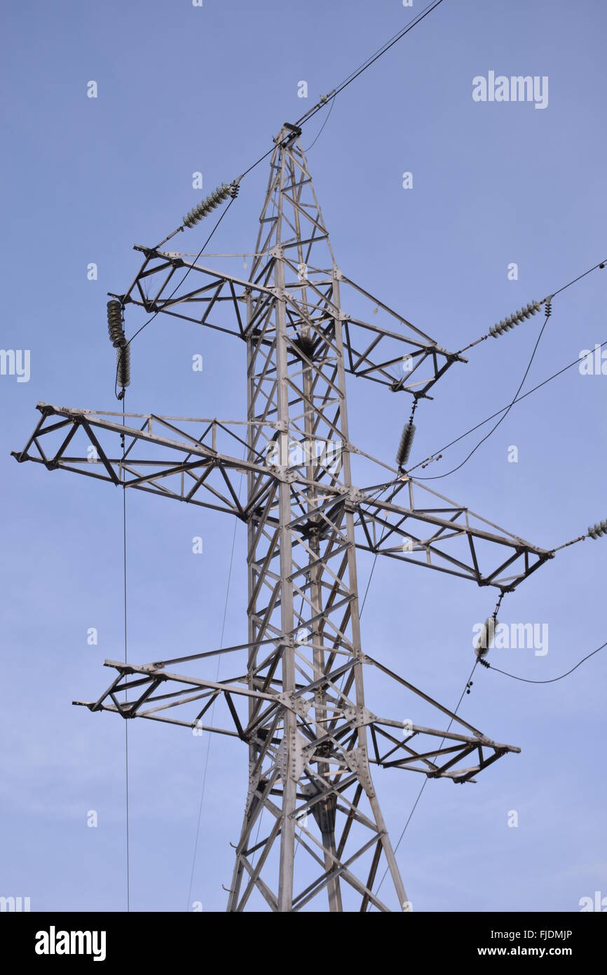 Electrical power transmission tower Stock Photo Alamy