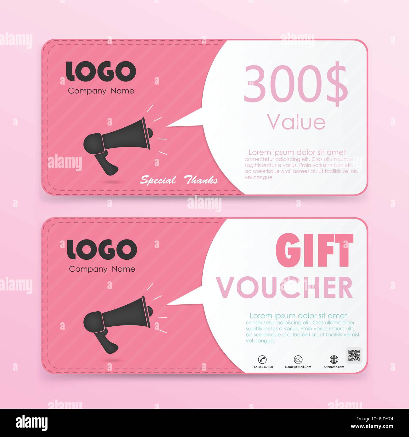 Premium Vector  Gift voucher template isolated on gray background