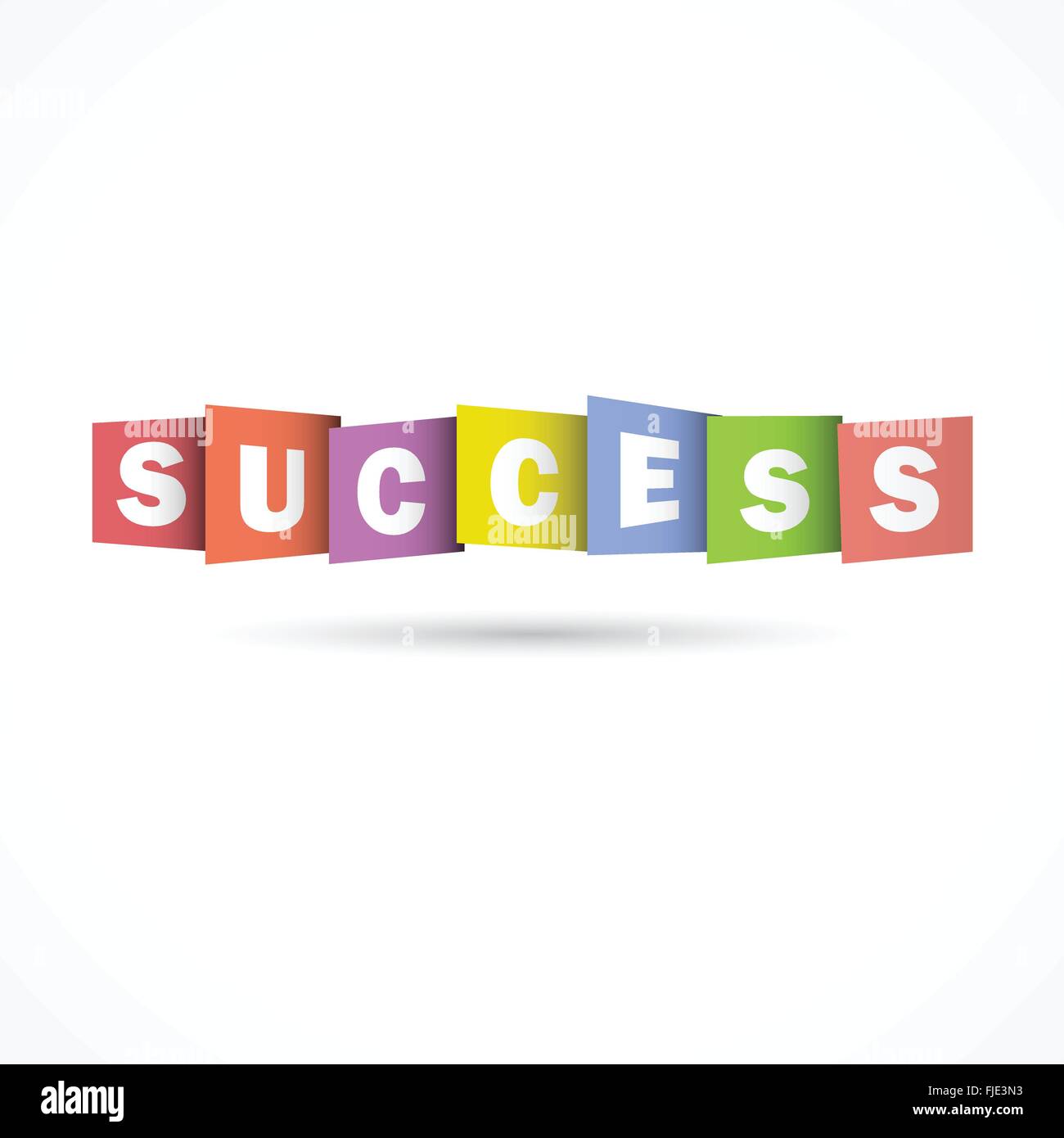 'SUCCESS' Overlapping Letters Vector Icon. Creative Vector Typography Concept. Inspirational work and success business quote. Stock Vector