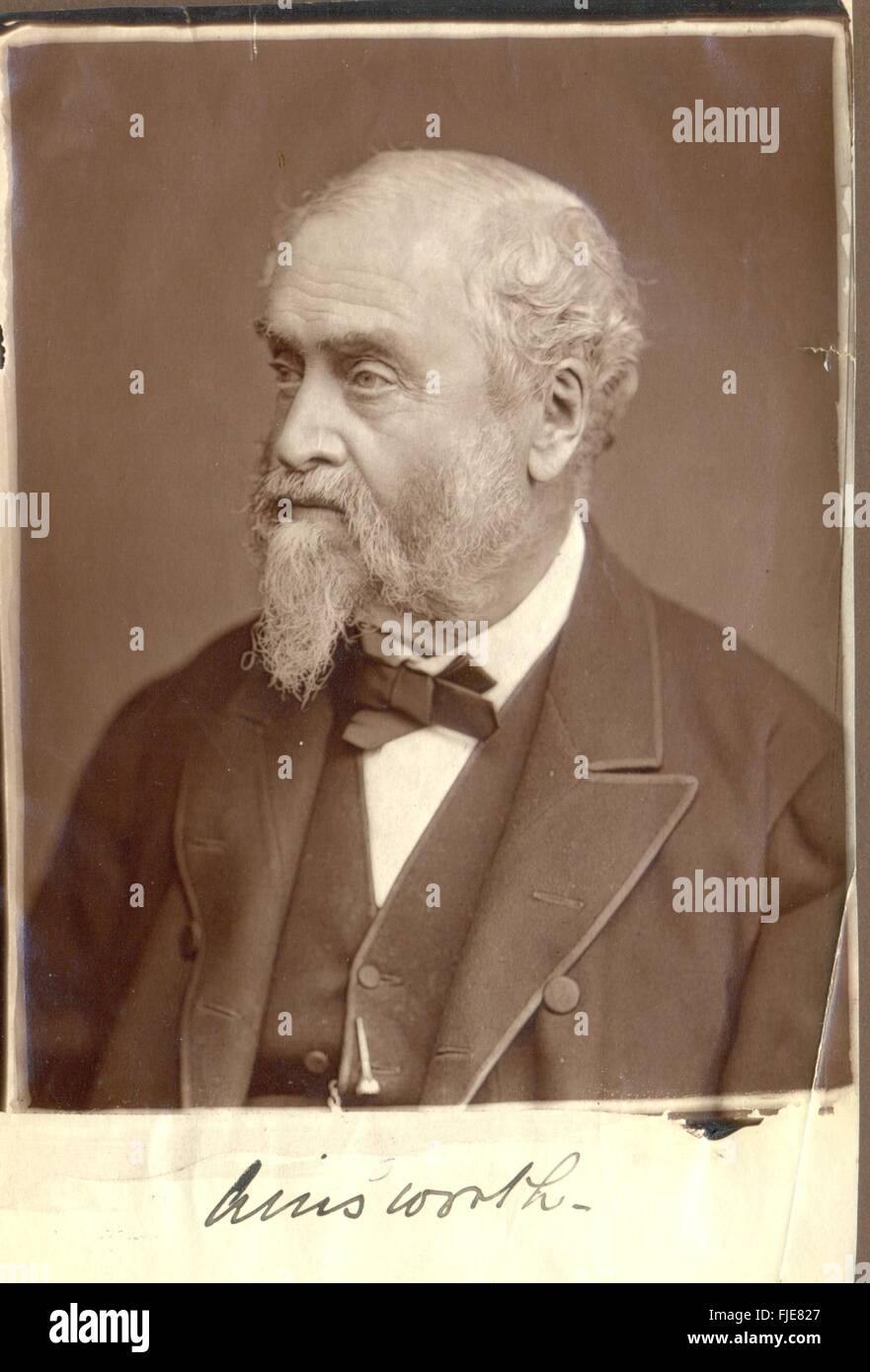 Studio portrait of William Harrison Ainsworth, Stock Photo