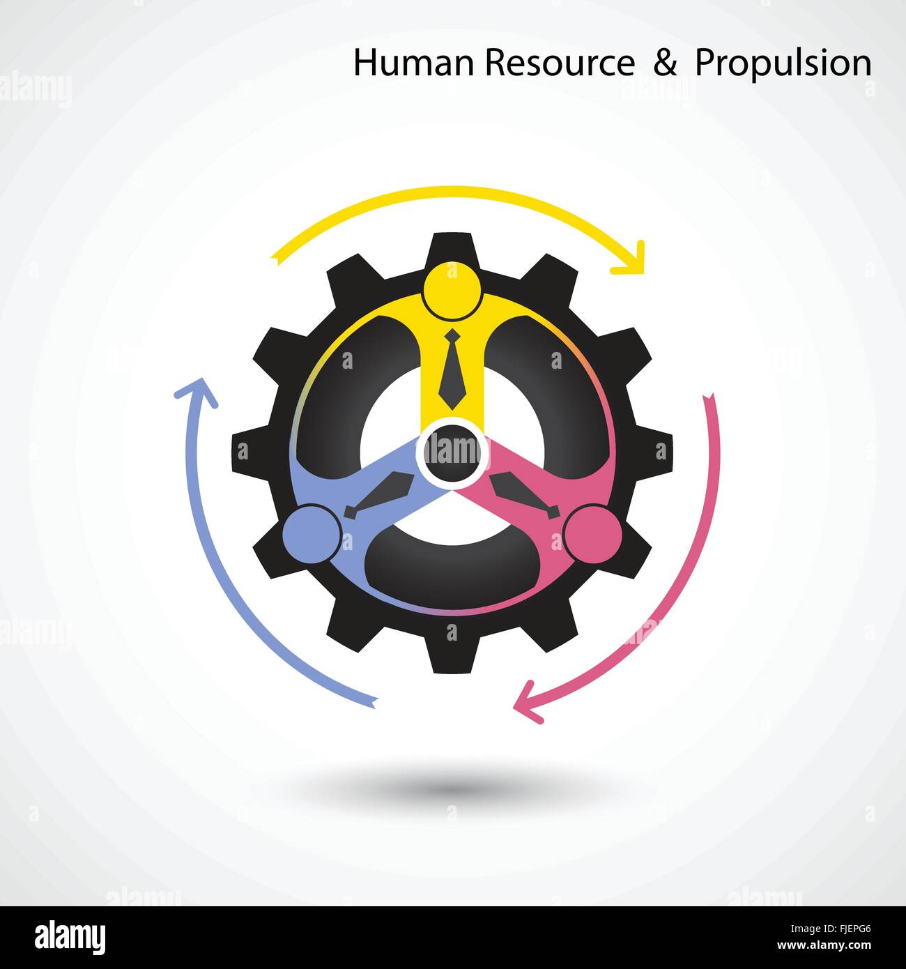 Human resource and business & industrial propulsion concept.  Vector illustration Stock Vector