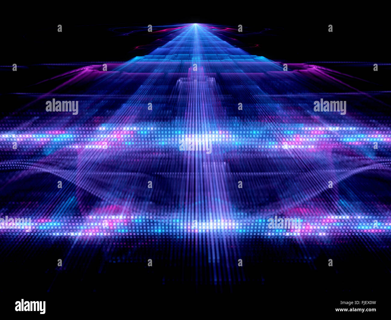 Multilevel big data analysis or quantum computer, generated abstract background Stock Photo