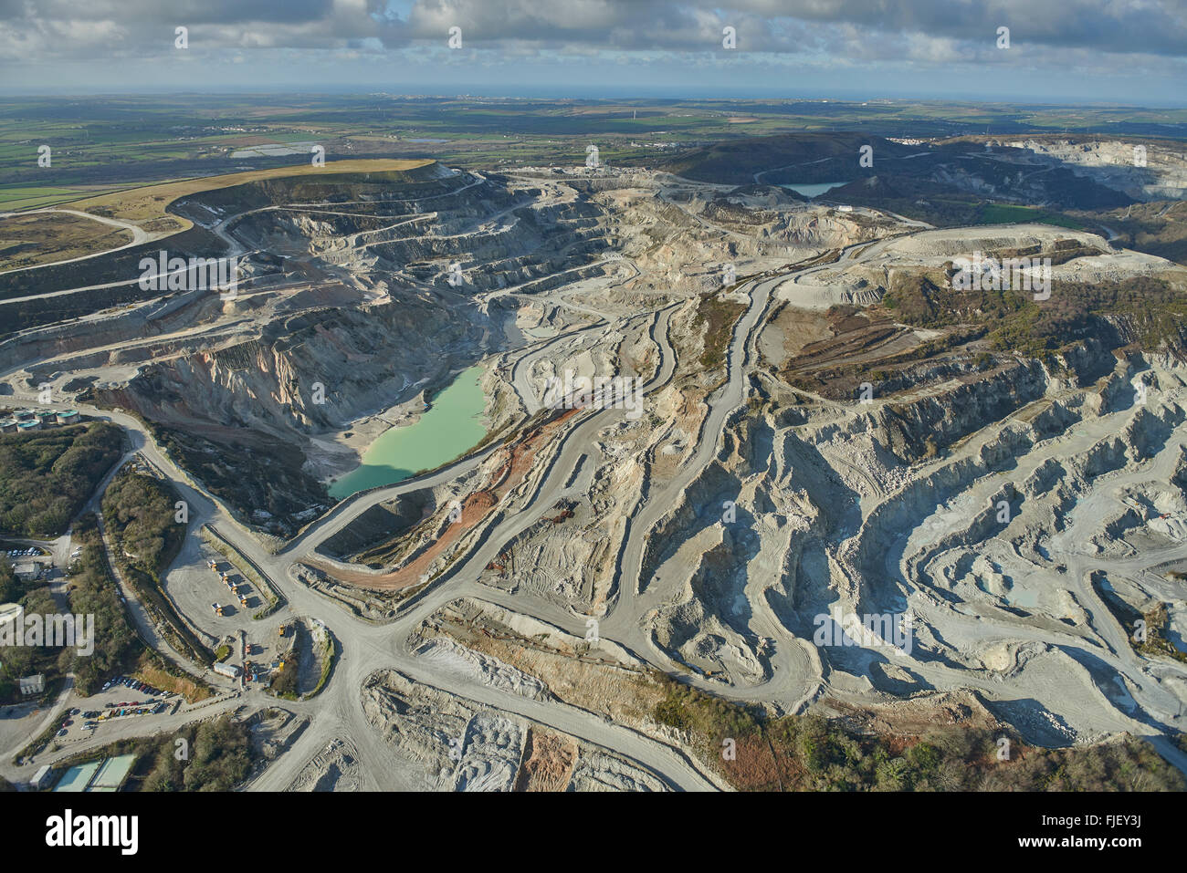 Aerial view clay mining hires stock photography and images Alamy