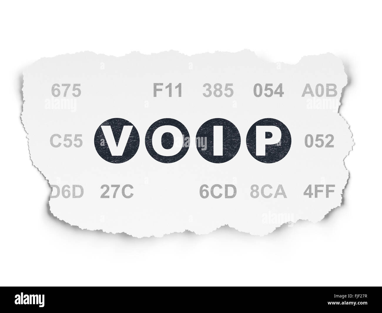 Web development concept: VOIP on Torn Paper background Stock Photo