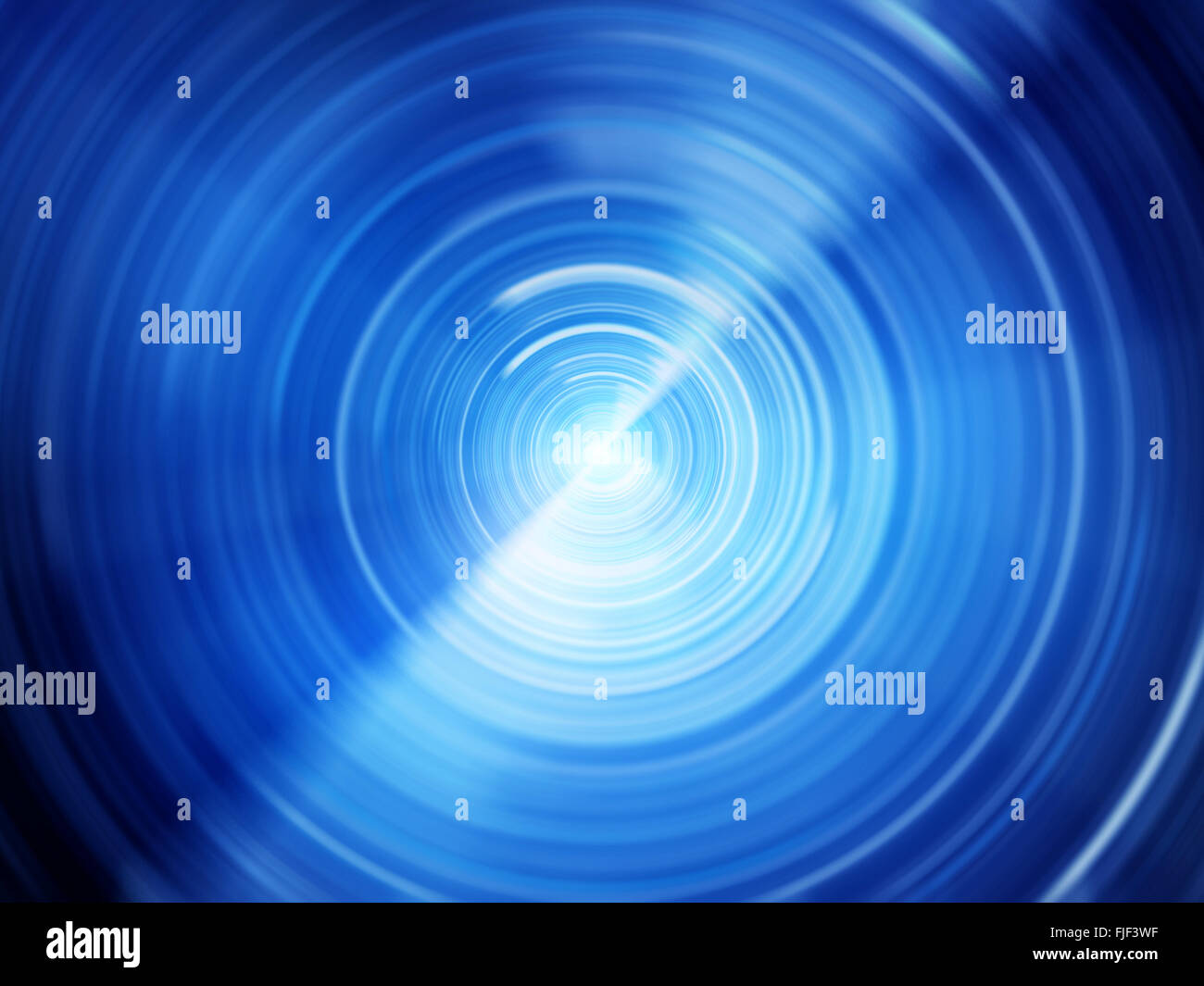 Blue glowing spin blur, computer generated abstract background Stock Photo