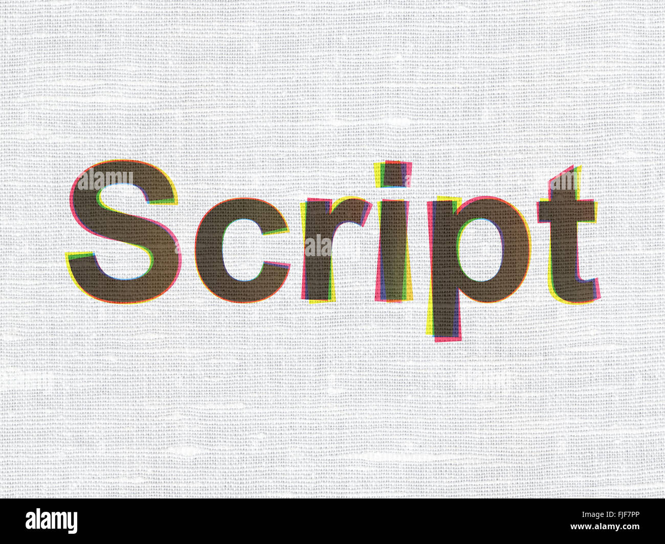 Database concept: Script on fabric texture background Stock Photo - Alamy