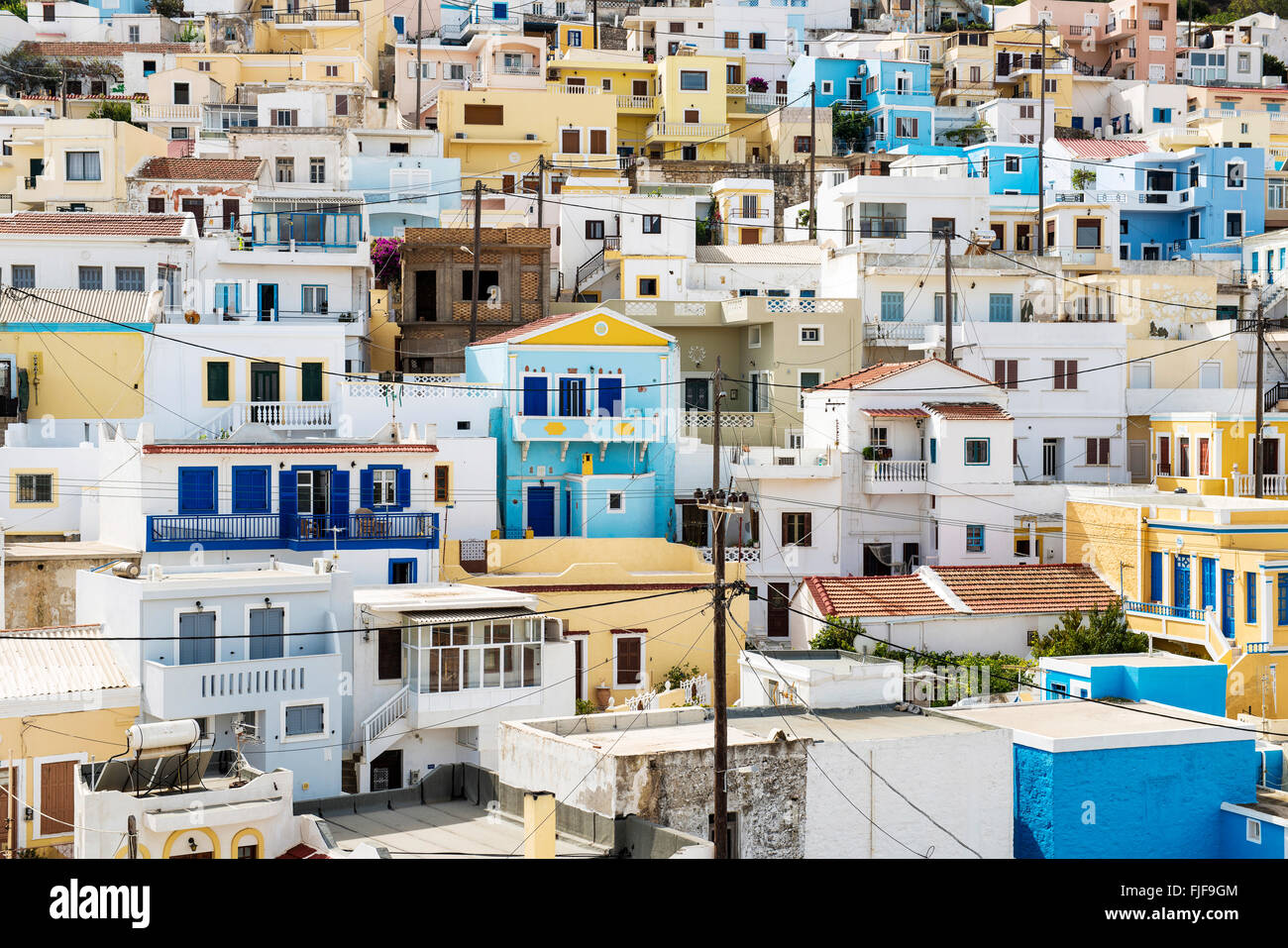 The village 'Menetes' on Karpathos island, Greece Stock Photo