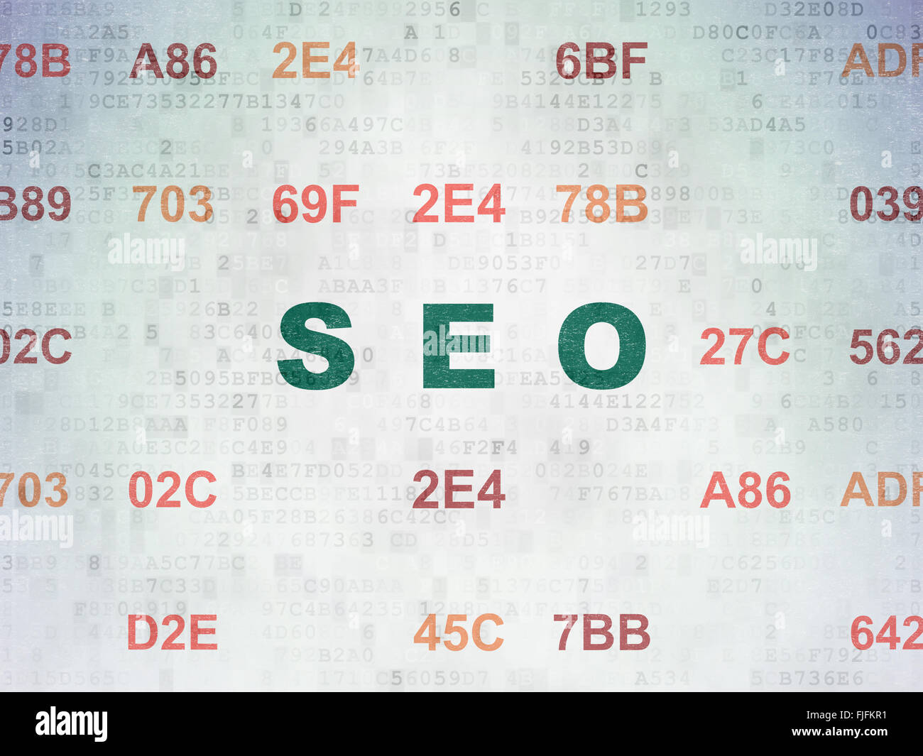 Web development concept: SEO on Digital Paper background Stock Photo ...