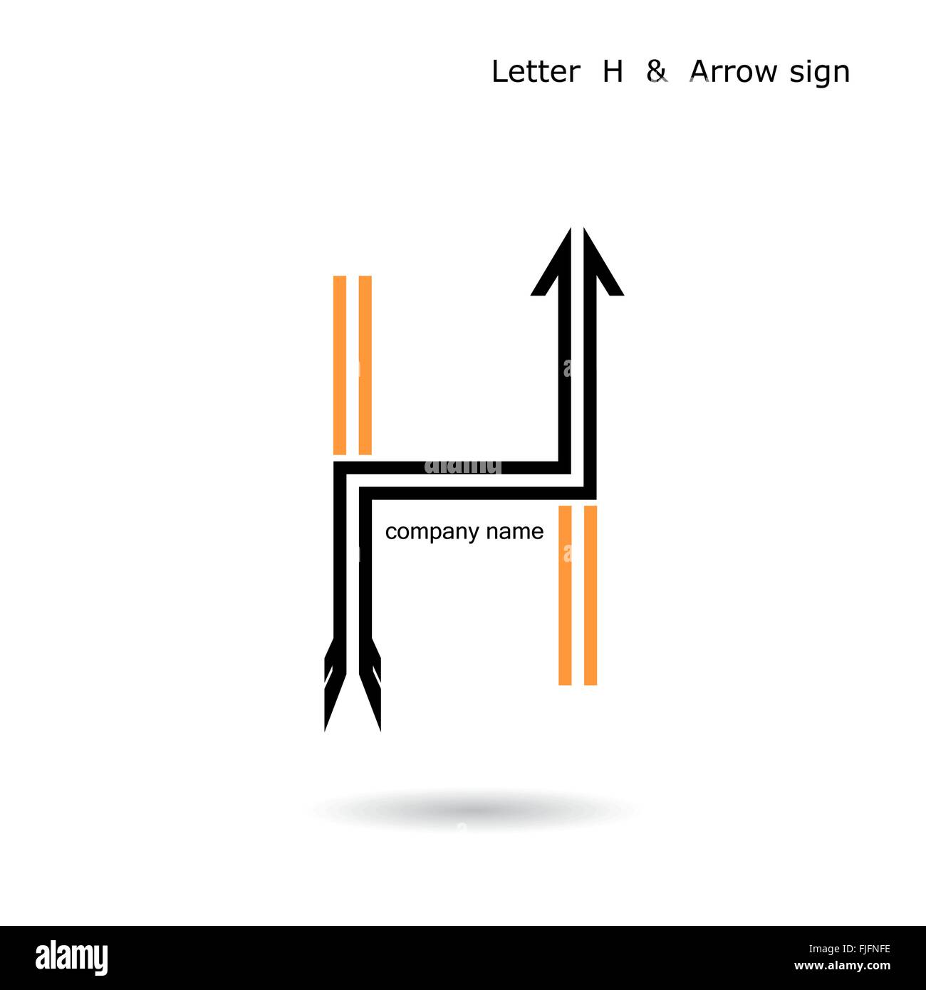 Creative letter H icon abstract logo design vector template. Corporate ...