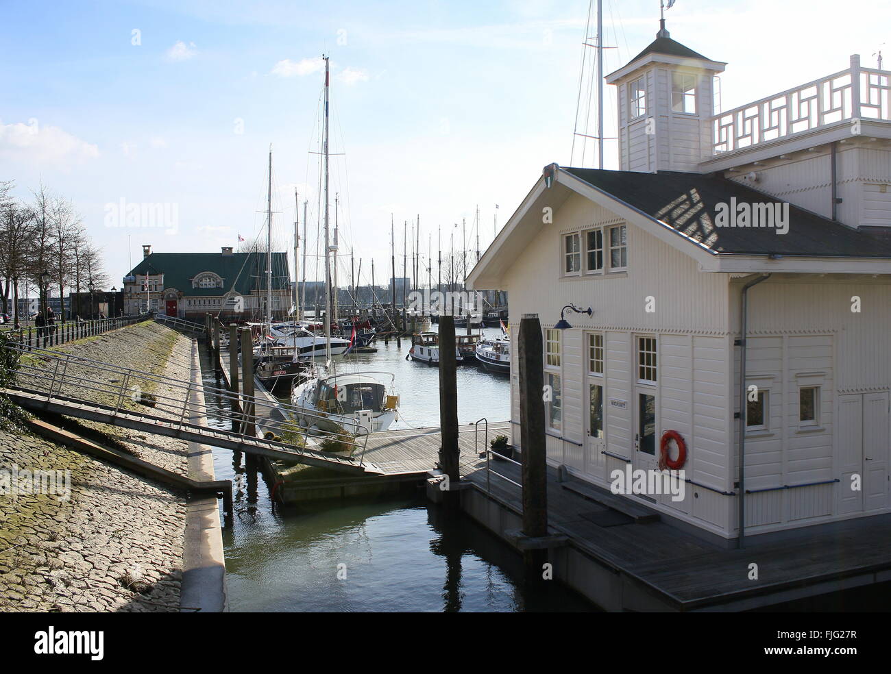 Harbour Master's offices in the historic 19th century Veerhaven Marina