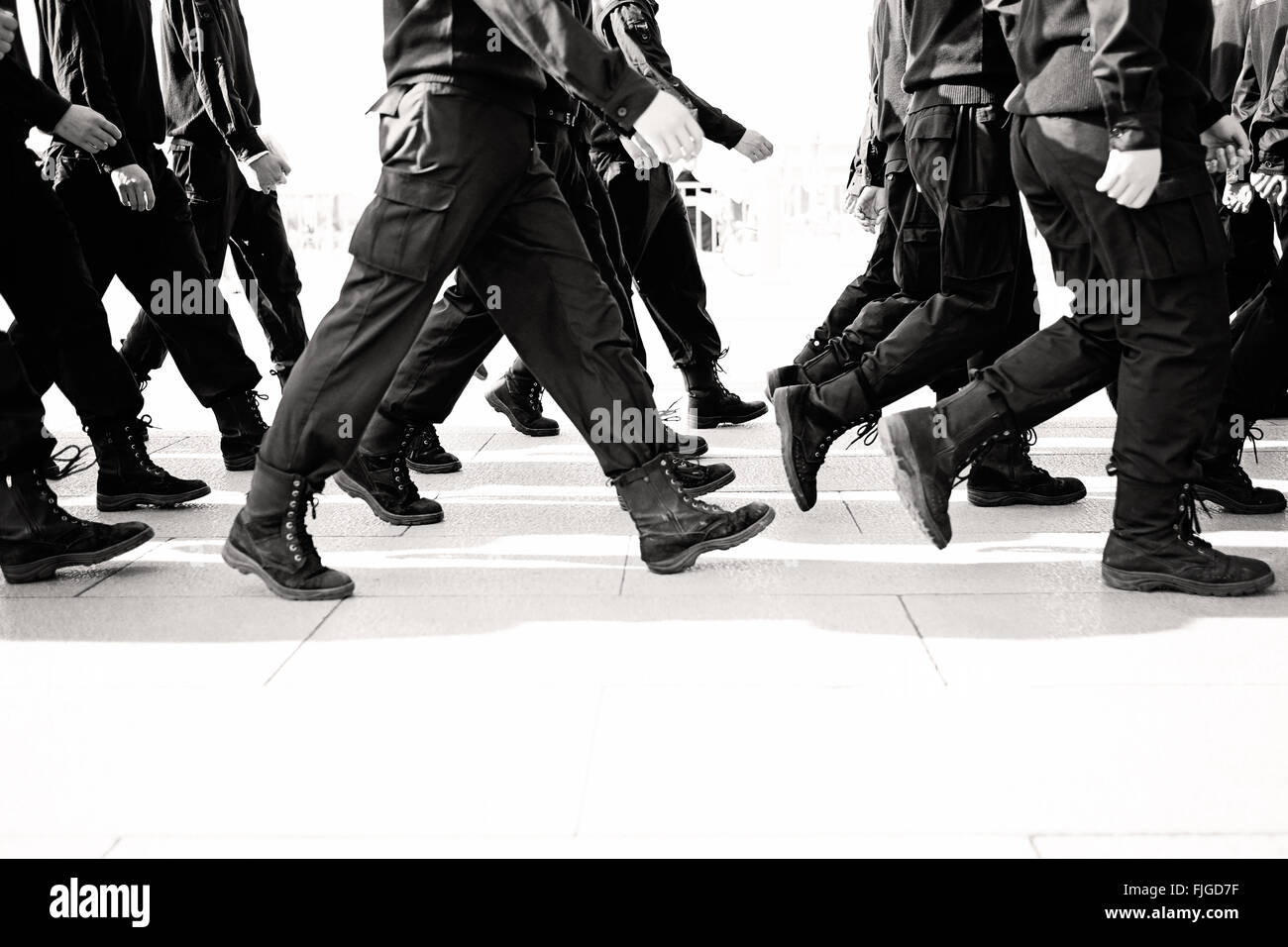 Security personnel gets ready for their day at the Forbidden City Stock Photo