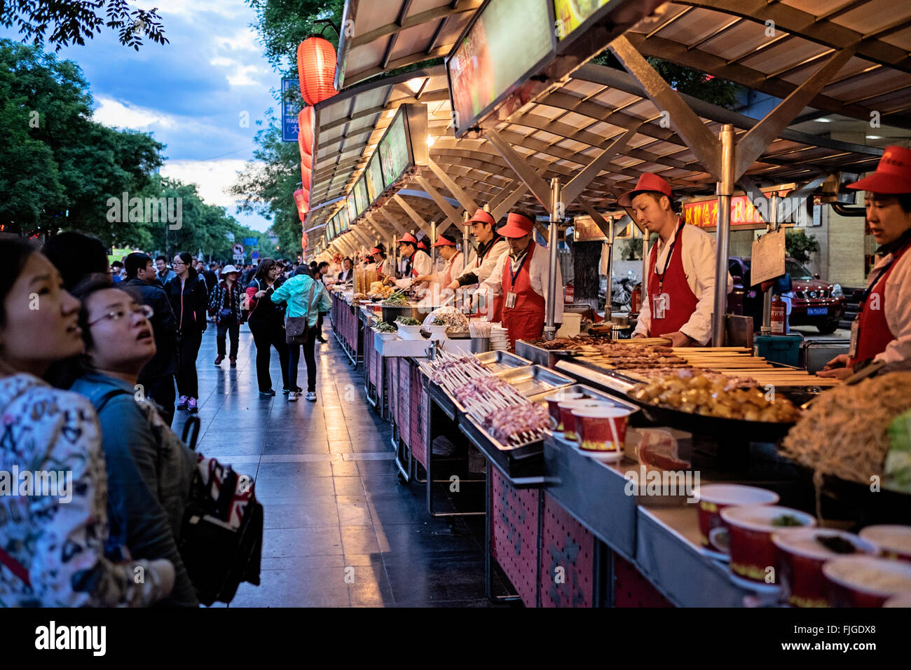 Wangfujing Night Market Snack Street, Beijing Stock Photo Alamy