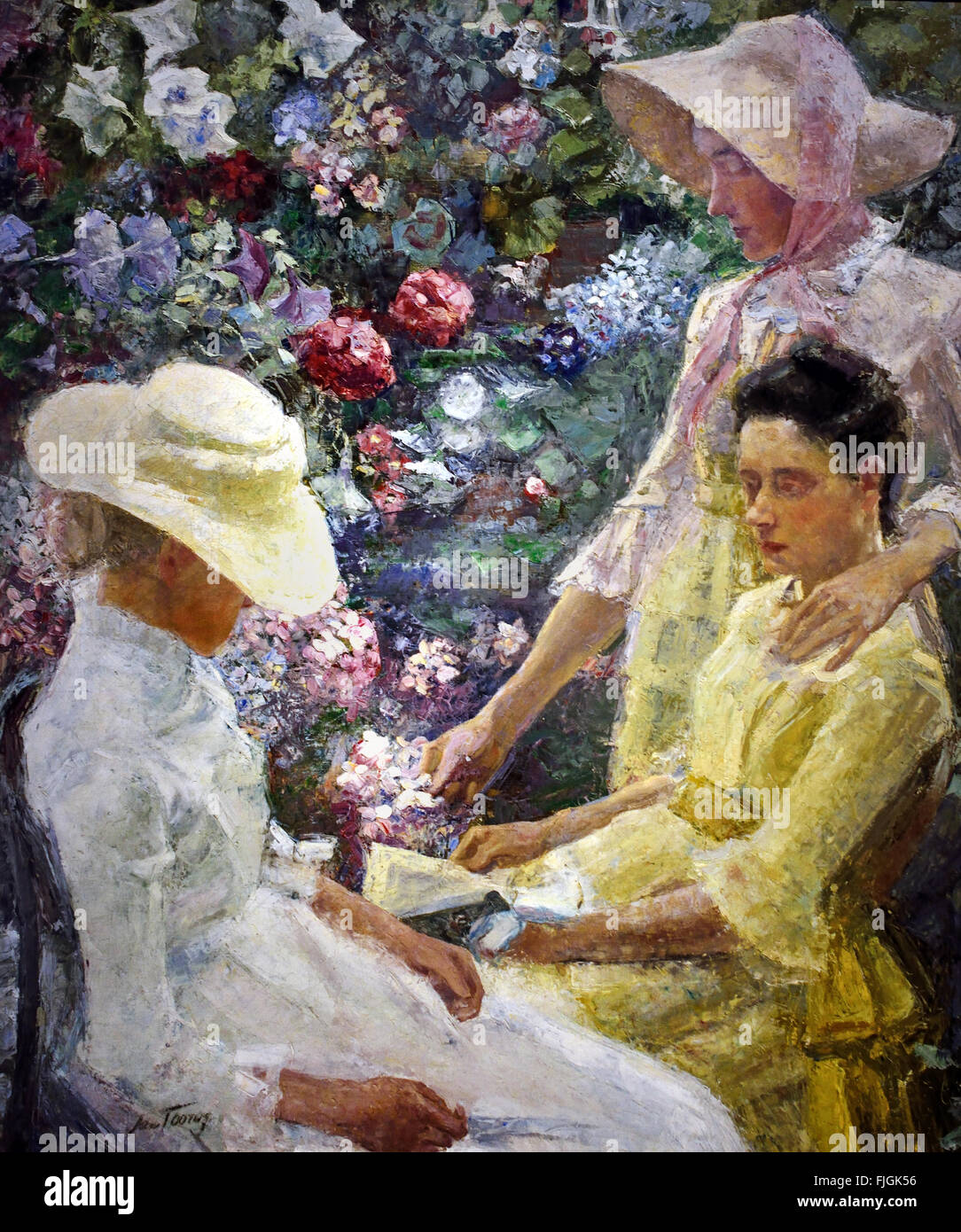 Trio fleuri flowers 1885 Jan Toorop ( Johannes Theodorus ) 1858