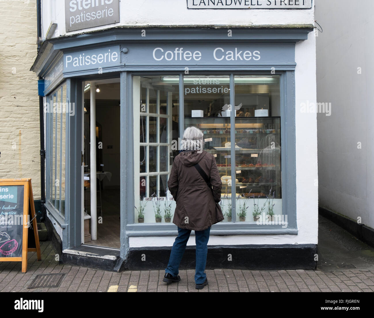 Rick Stein's patisserie in Padstow, Cornwall, UK. Stock Photo