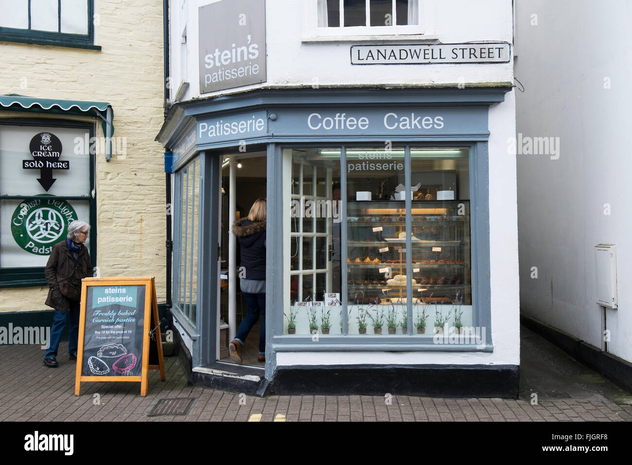Rick Stein's patisserie in Padstow, Cornwall, UK. Stock Photo