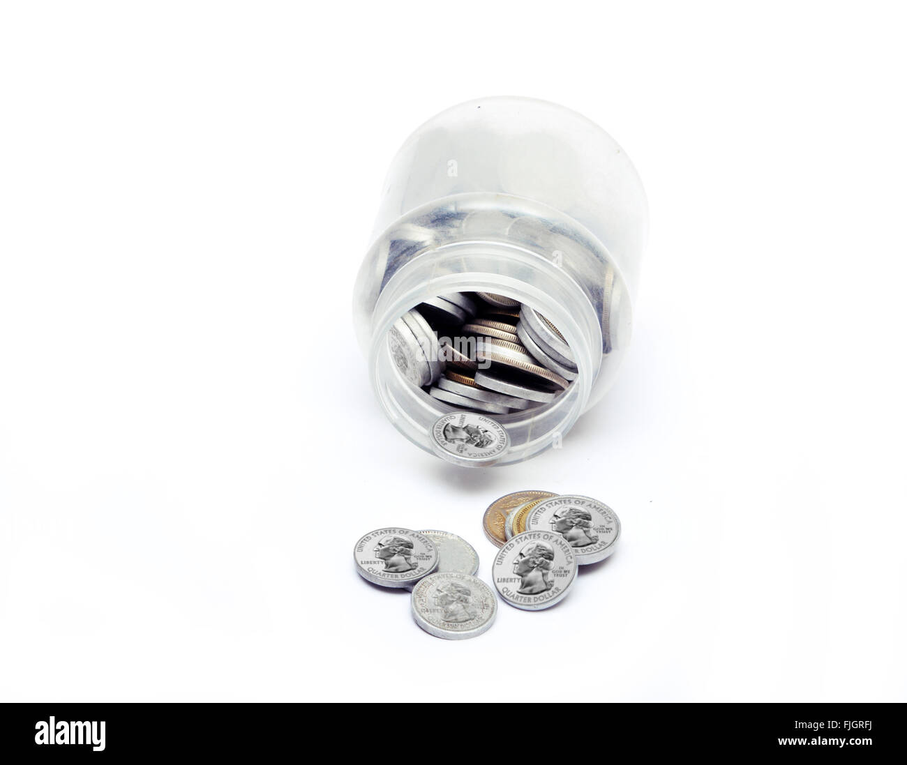 American currency coins white hi-res stock photography and images - Alamy