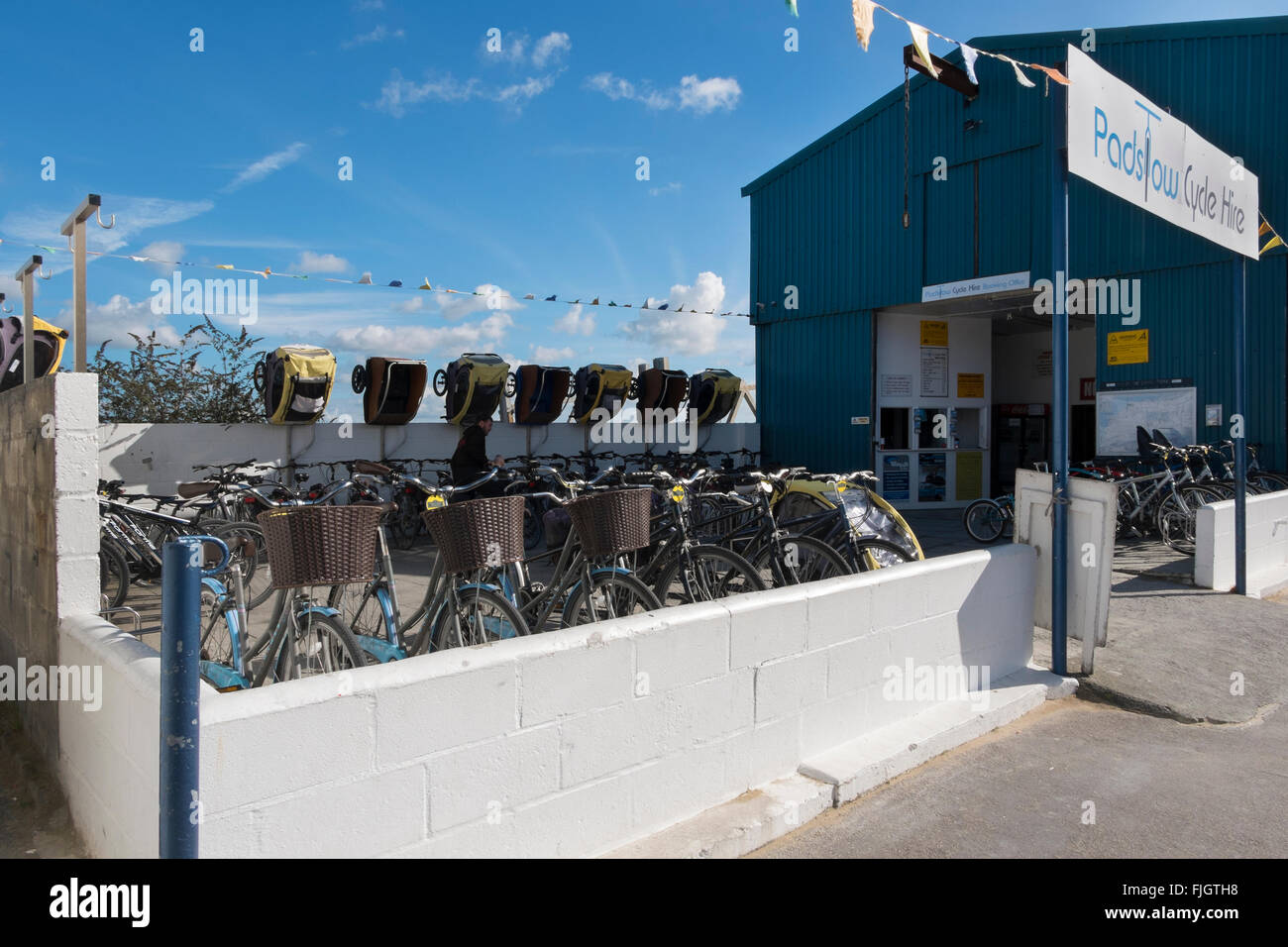 Padstow Cycle Hire, Cornwall, UK Stock Photo Alamy