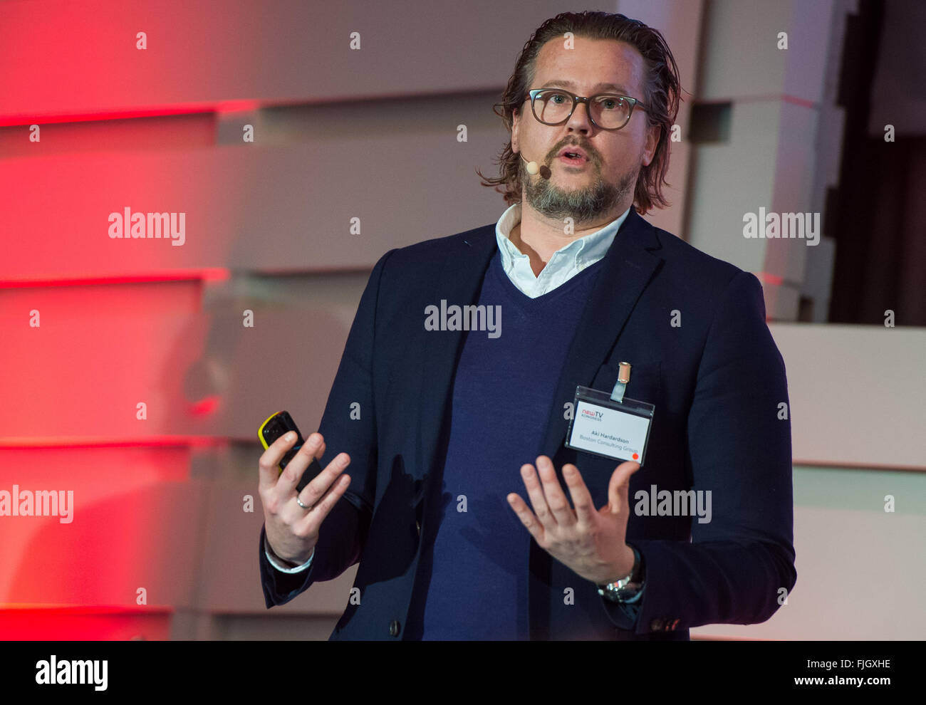 Aki Hardarson From The Boston Consulting Group Speaking During The Stock Photo Alamy