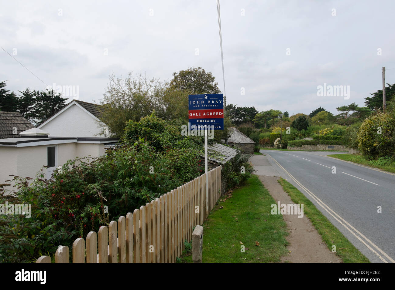 Traditional house for sale at Rock, Cornwall, UK Stock Photo Alamy