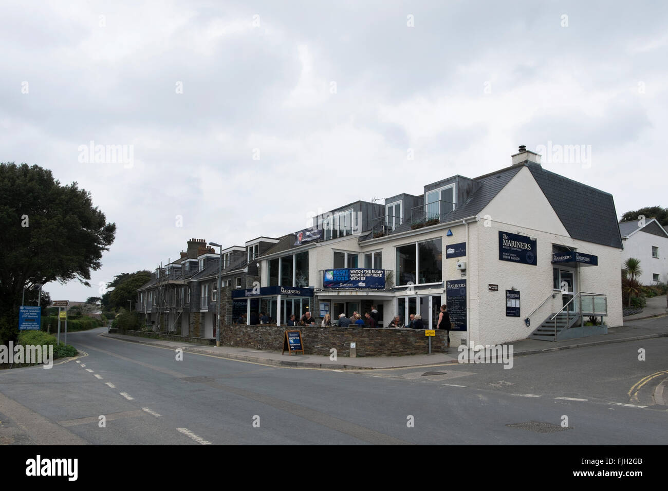 Nathan Outlaw's pub, The Mariners, at Rock, Cornwall, UK Stock Photo