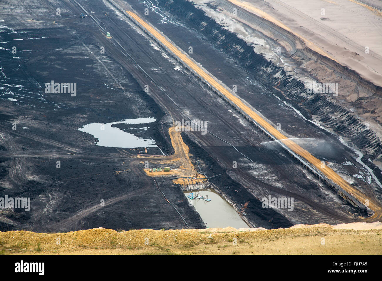 Garzweiler surface mine of lignite, brown coal Stock Photo