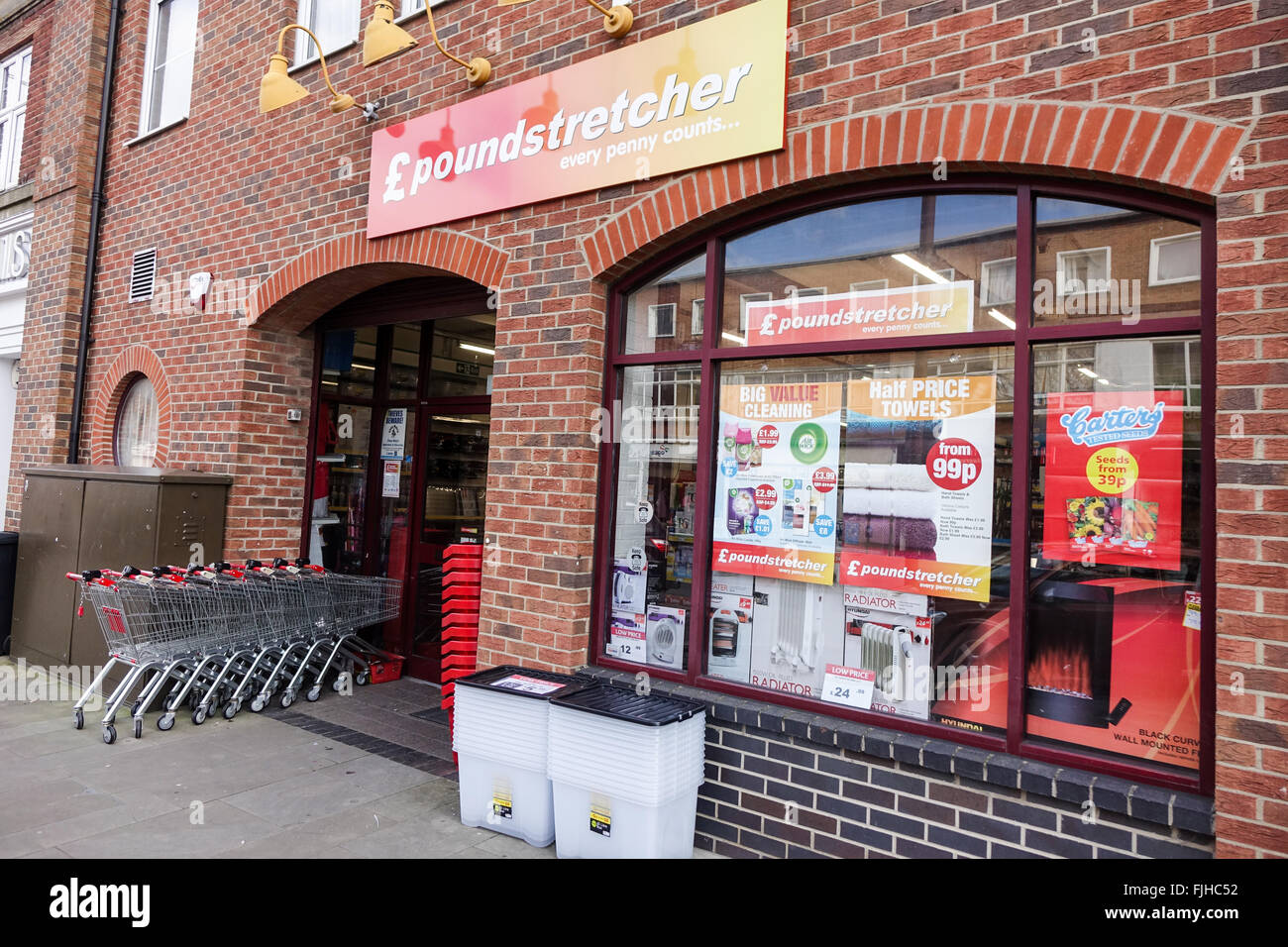 Poundstretcher store, Letchworth Garden City, Hertfordshire, UK Stock