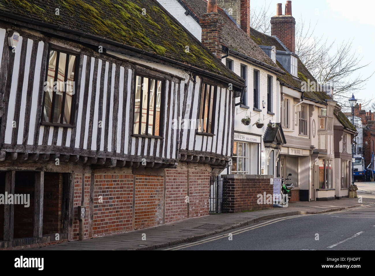 Old houses bridge street hitchin hires stock photography and images
