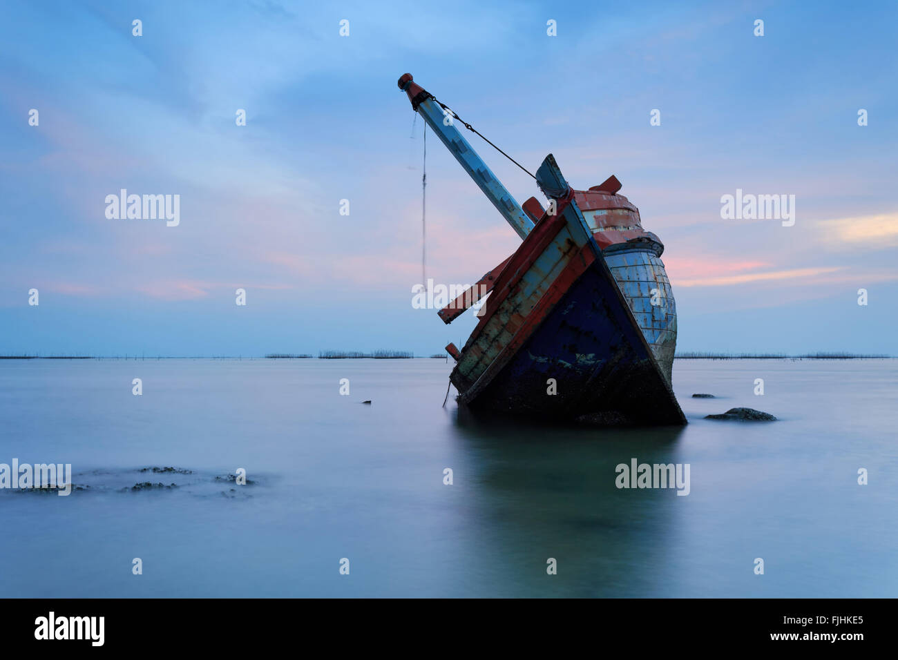 The wrecked ship , Thailand Stock Photo - Alamy