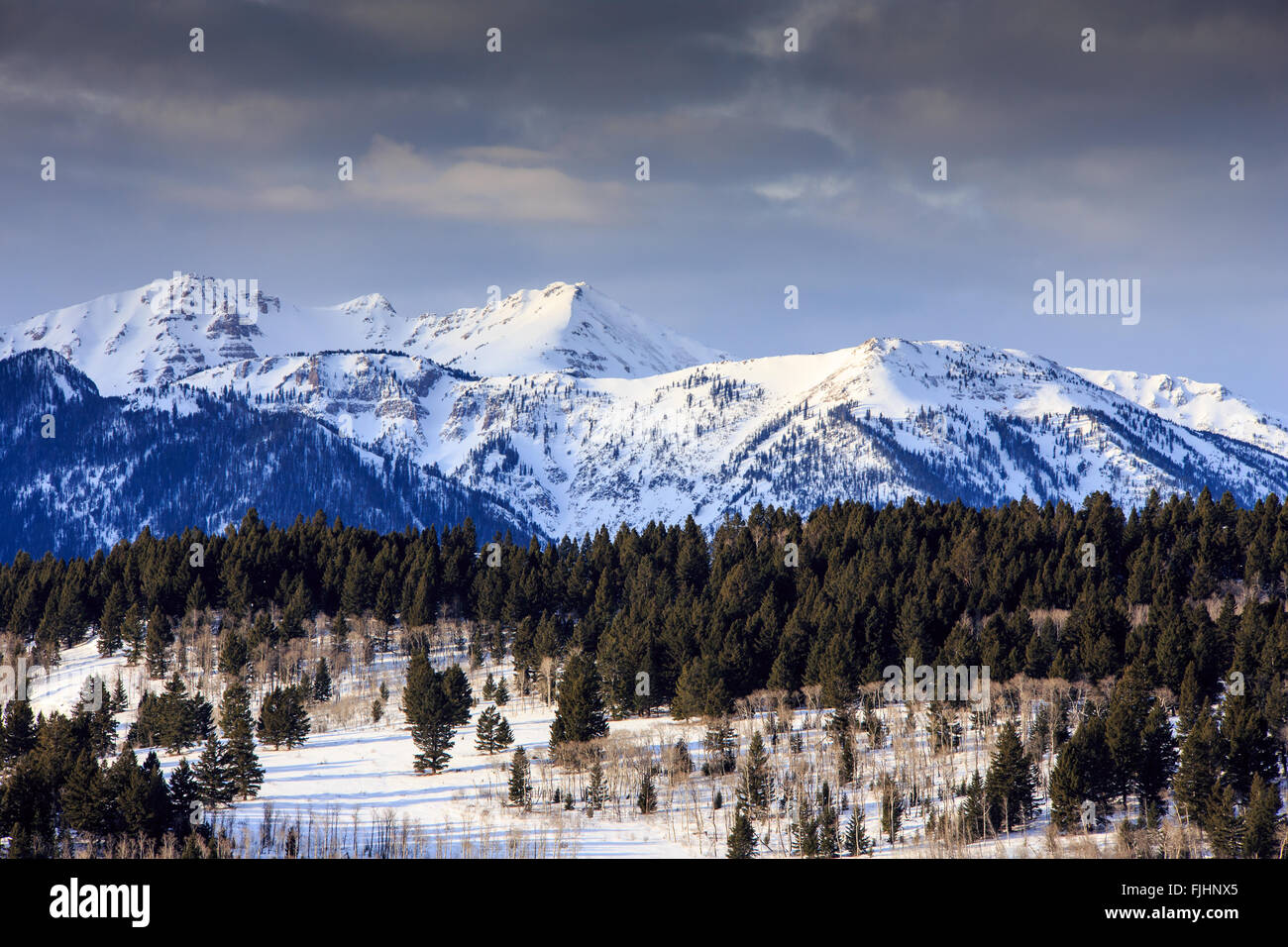 Peaks in the Madison mountain range near Ennis, Montana Stock Photo Alamy