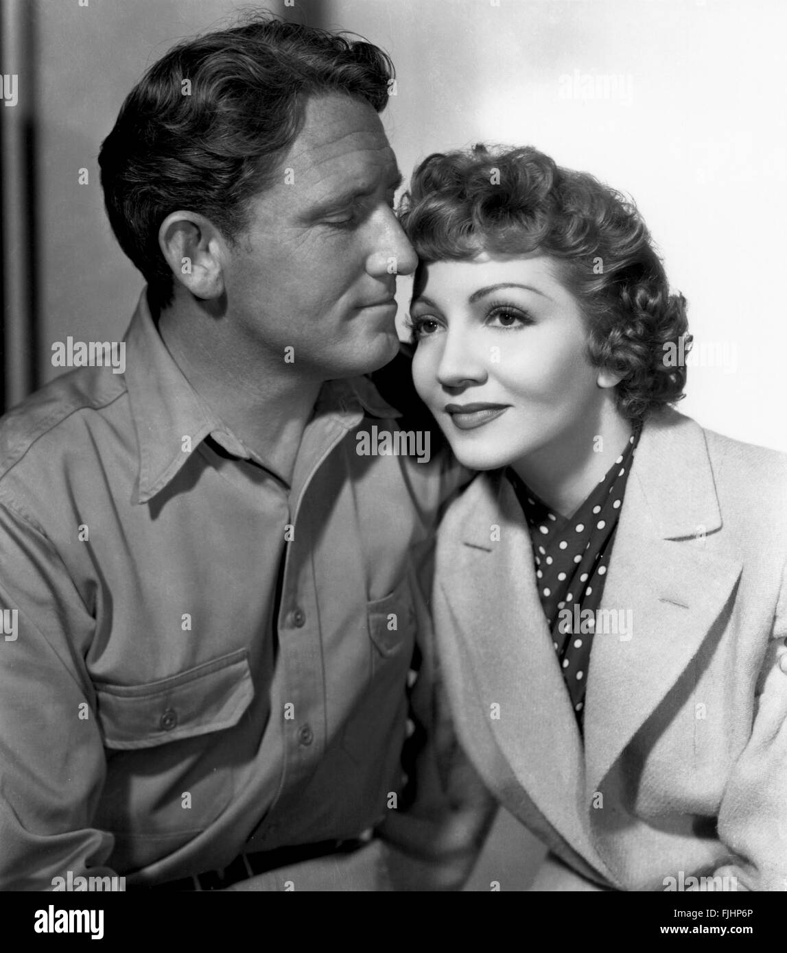 SPENCER TRACY, CLAUDETTE COLBERT, BOOM TOWN, 1940 Stock Photo
