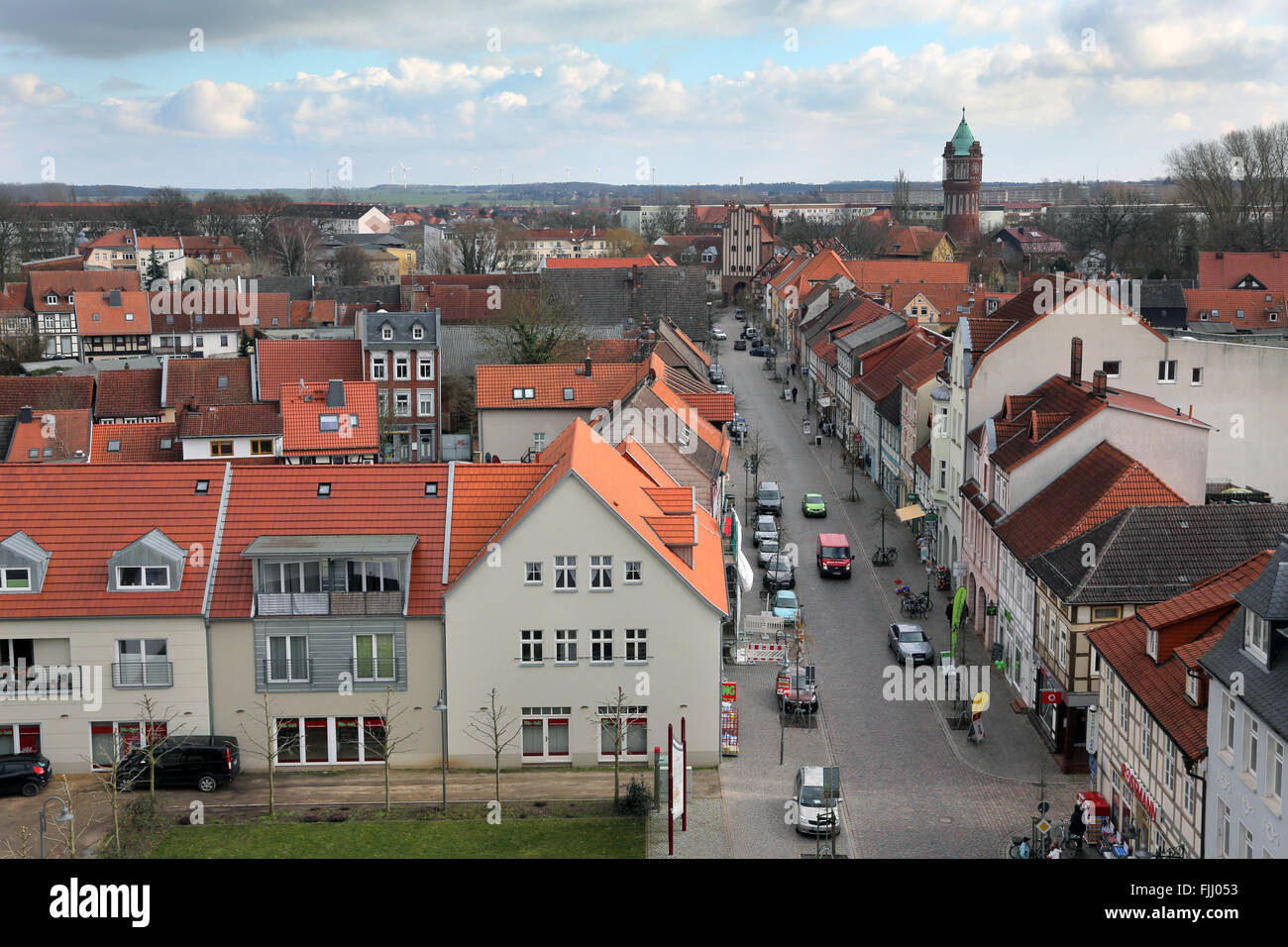 Old town of in Salzwedel, Altmark, Sachsen Anhalt, Germany, Europe Stock Photo