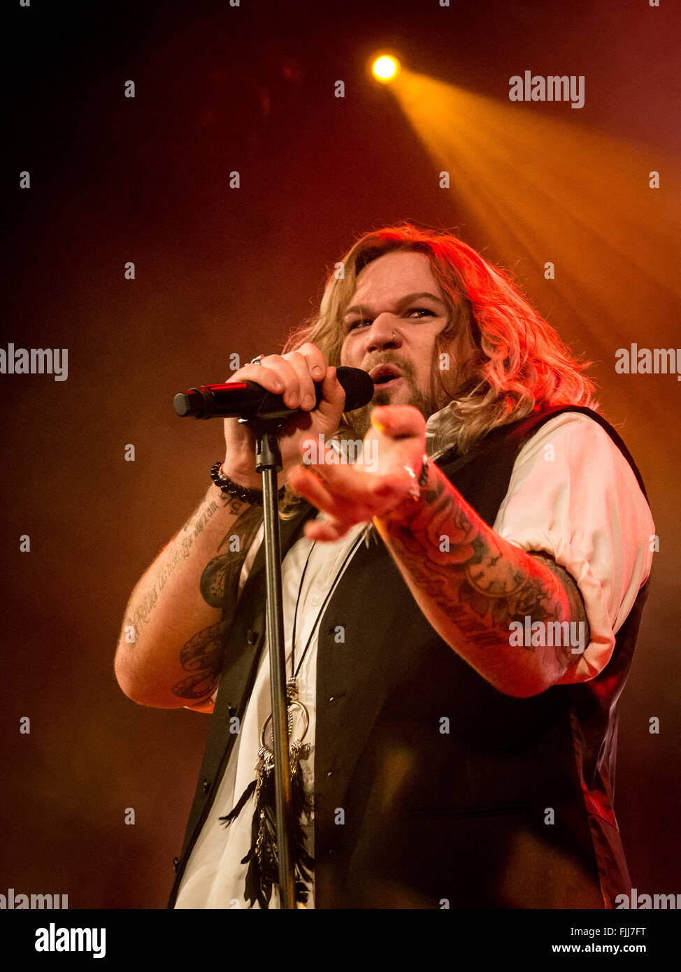 Nathan James of Inglorious on lead vocals Stock Photo