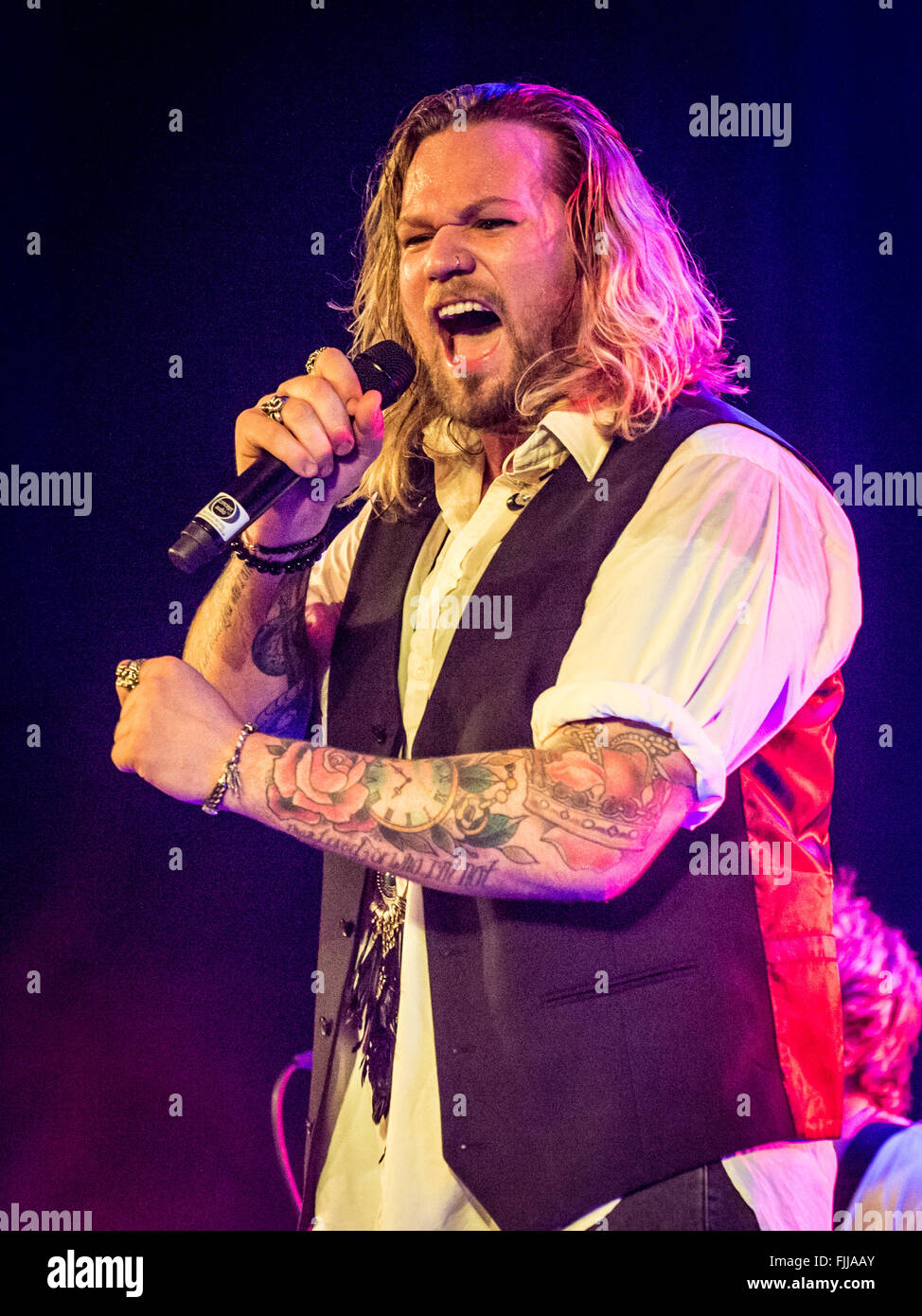 Nathan James of Inglorious on lead vocals Stock Photo