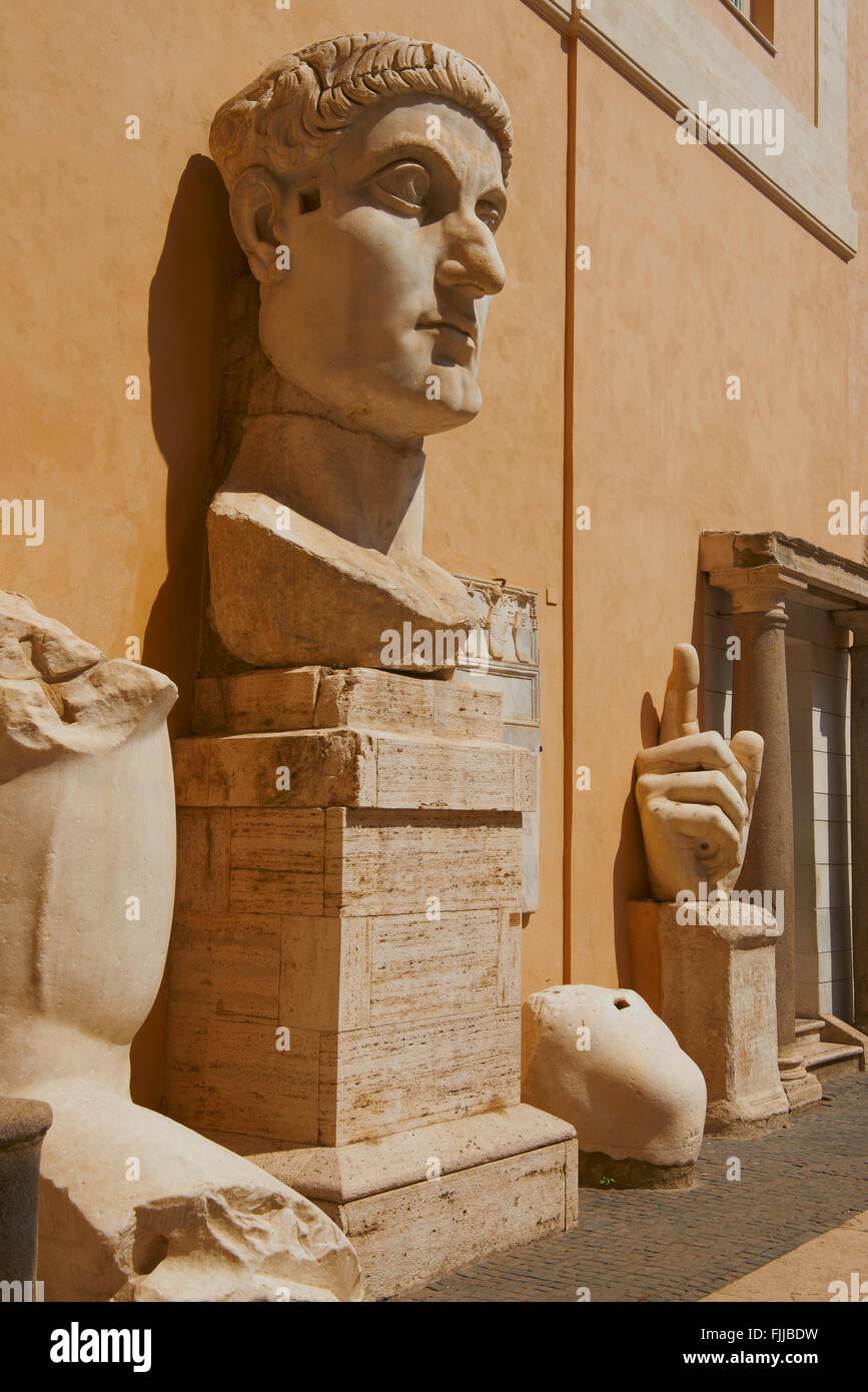 Palazzo dei Conservatori, Remains of statue of Emperor Constantine II ...